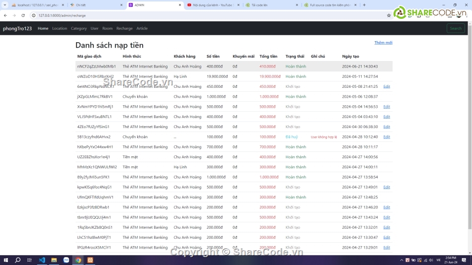 tìm phòng trọ,web phòng trọ,code tìm phòng trọ